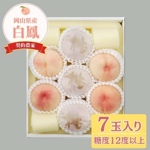 お中元】岡山県産 契約農家の白鳳 7玉 | くらしき桃子 公式オンライン